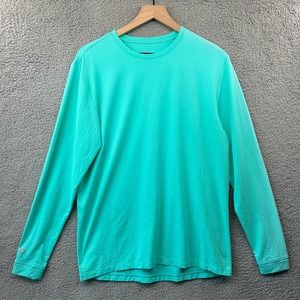 NWT IBKUL Womens Long Sleeve Crewneck T Shirt S Small Mint Green UPF 50+